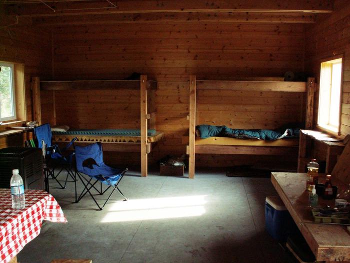 inside view of Esker Stream Cabin (Wrangell-St Elias)