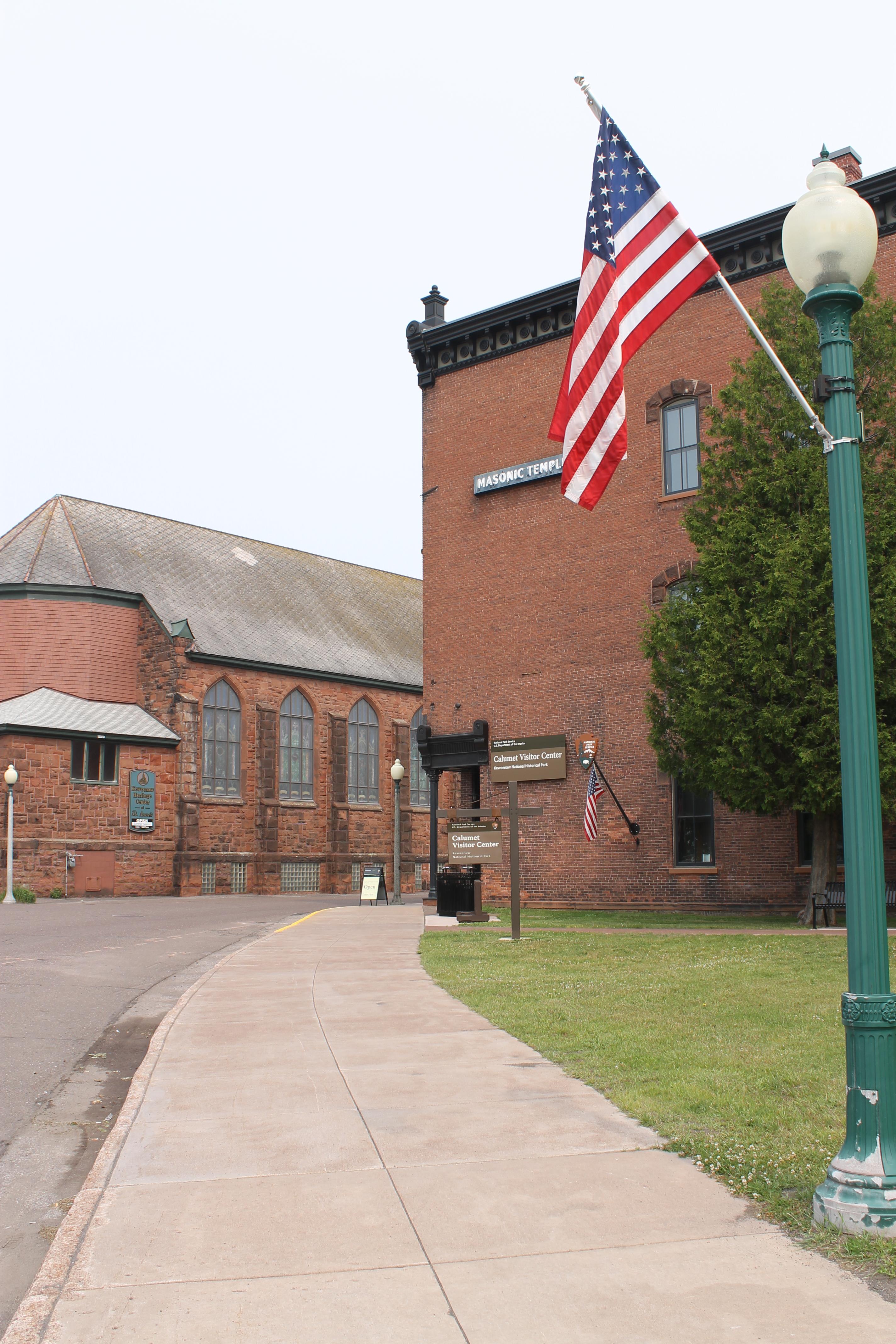 Calumet Visitor Center from Red Jacket Rd.