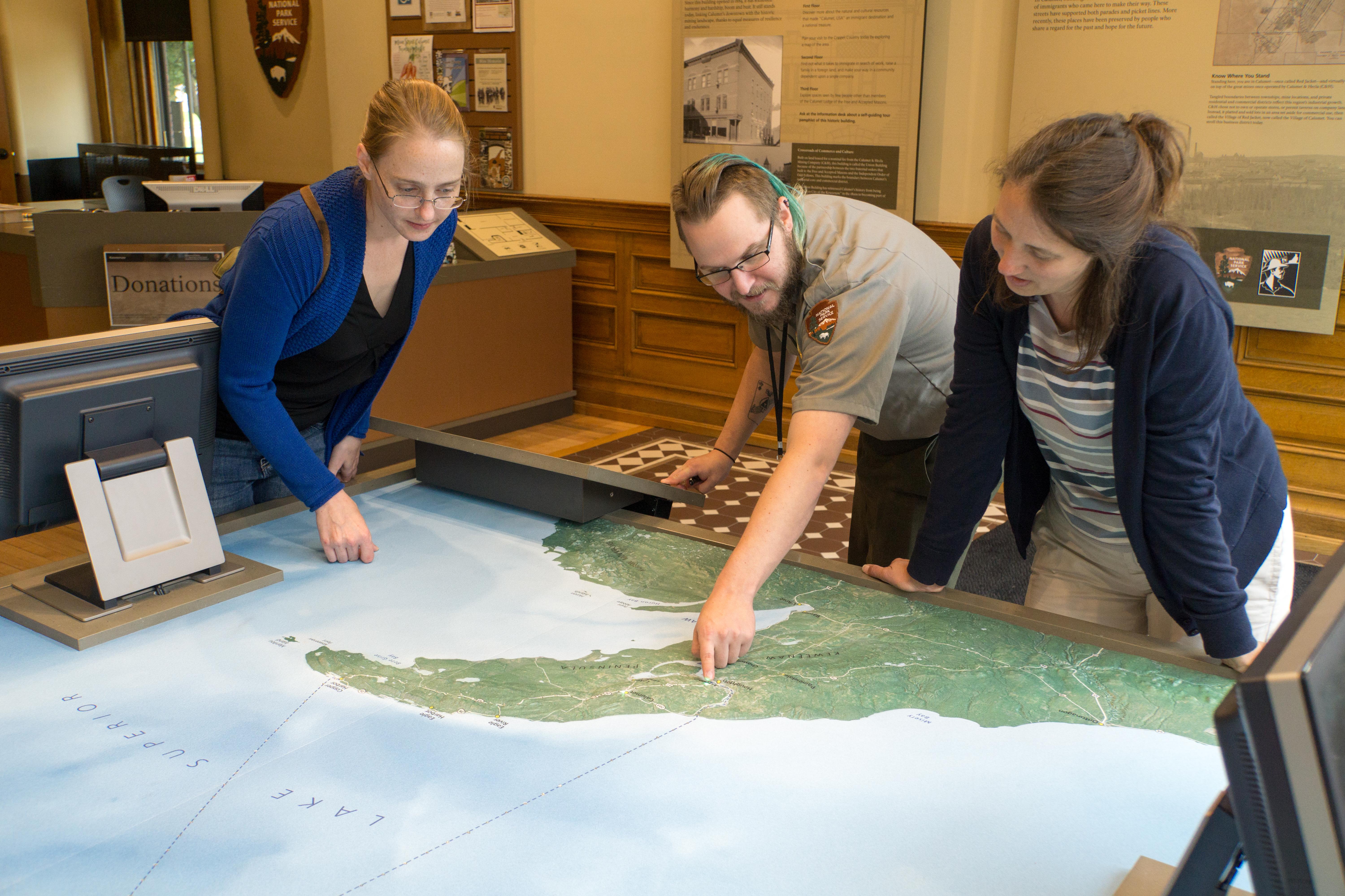 Visitors at the Map