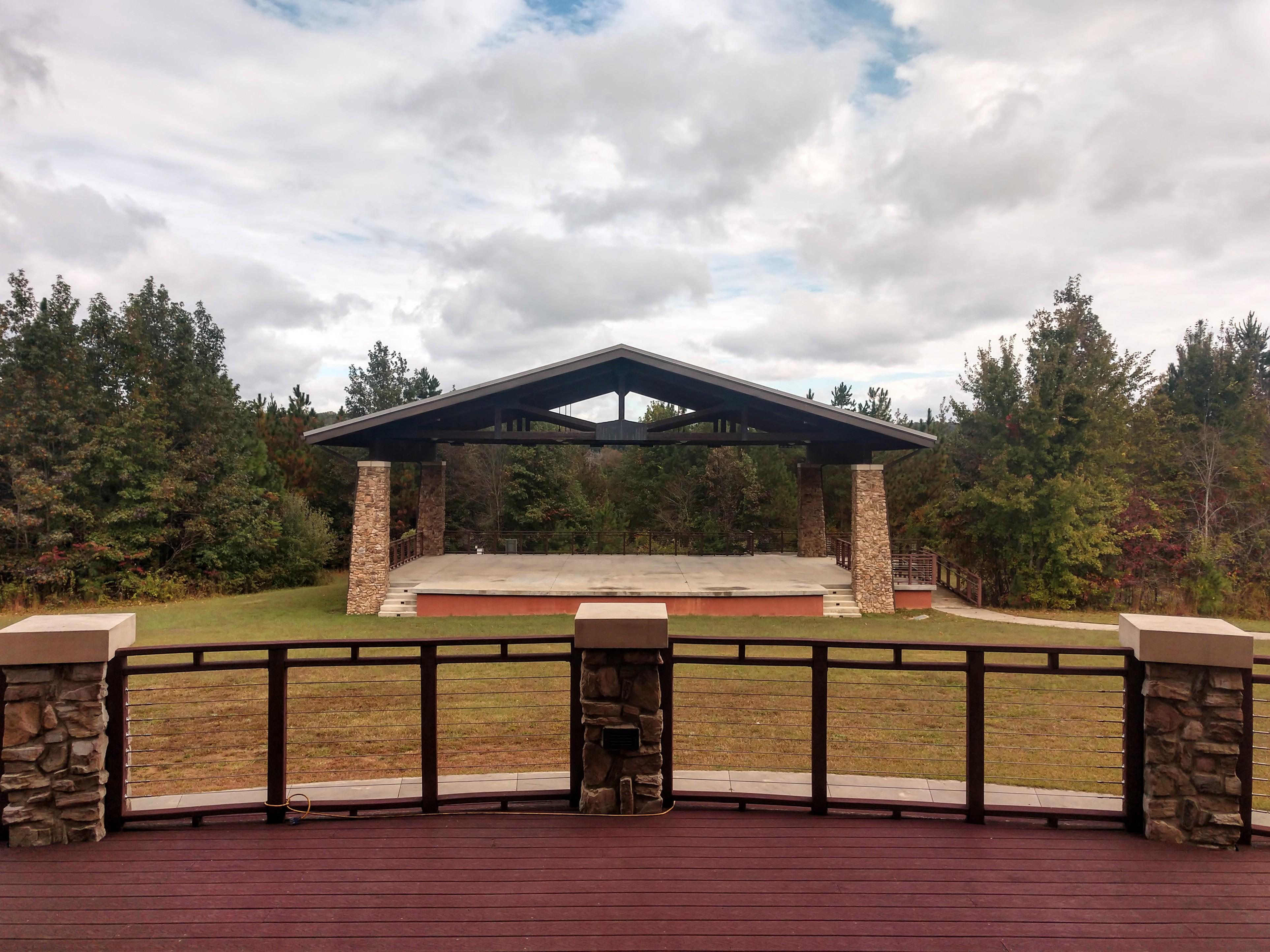 Back Deck, Lawn, and Stage at the Jacksonville State University Little River Canyon Center