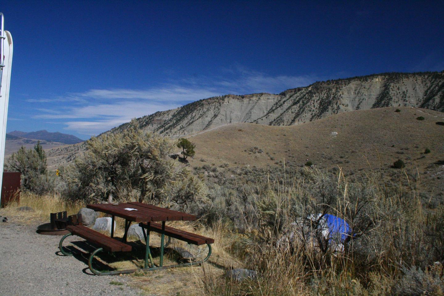 Mammoth Hot Springs Campground Site 12Mammoth Campsite #12