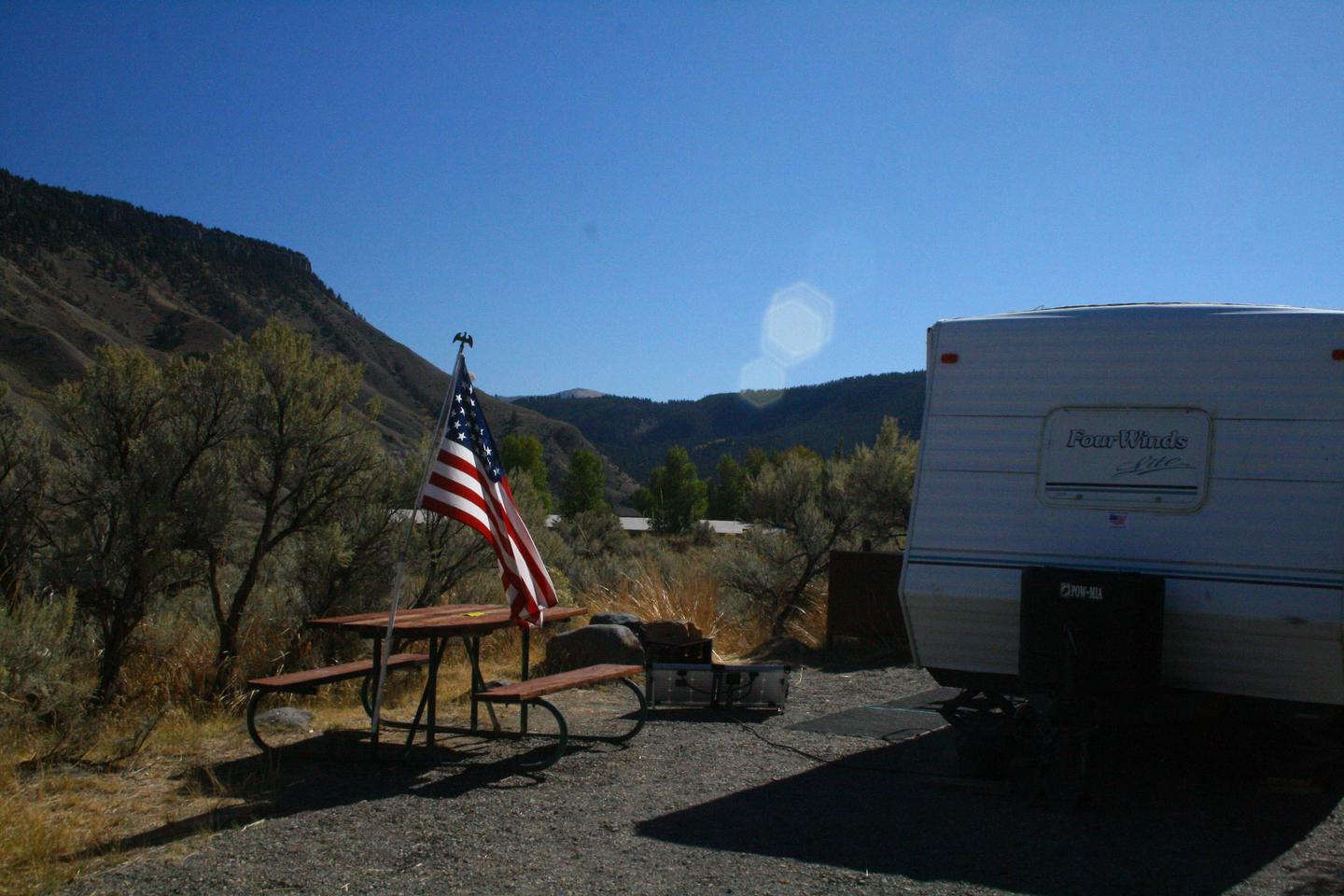 Mammoth Hot Springs Campground Site 14Mammoth Campsite #14