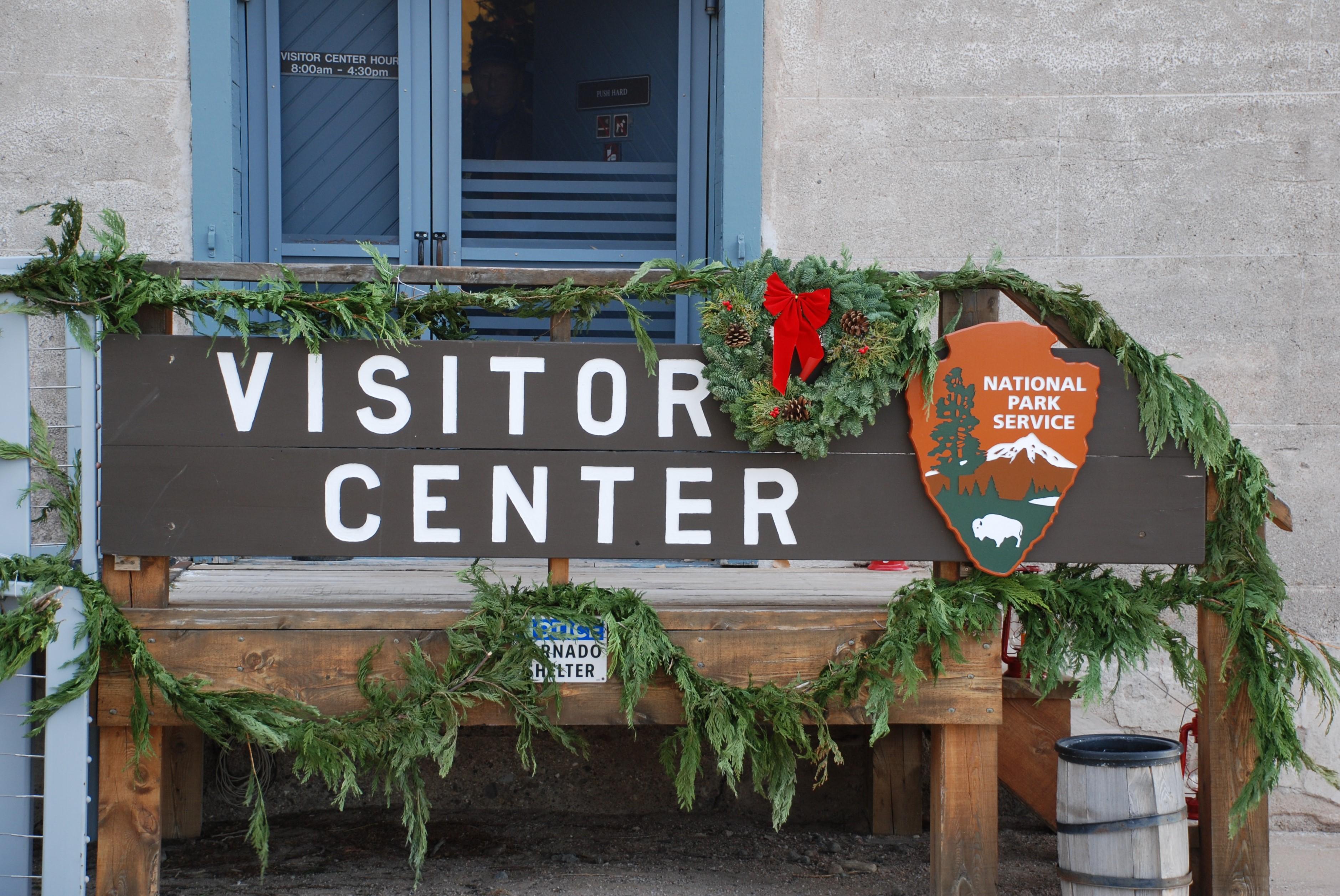Visitor Center with Holiday Decorations