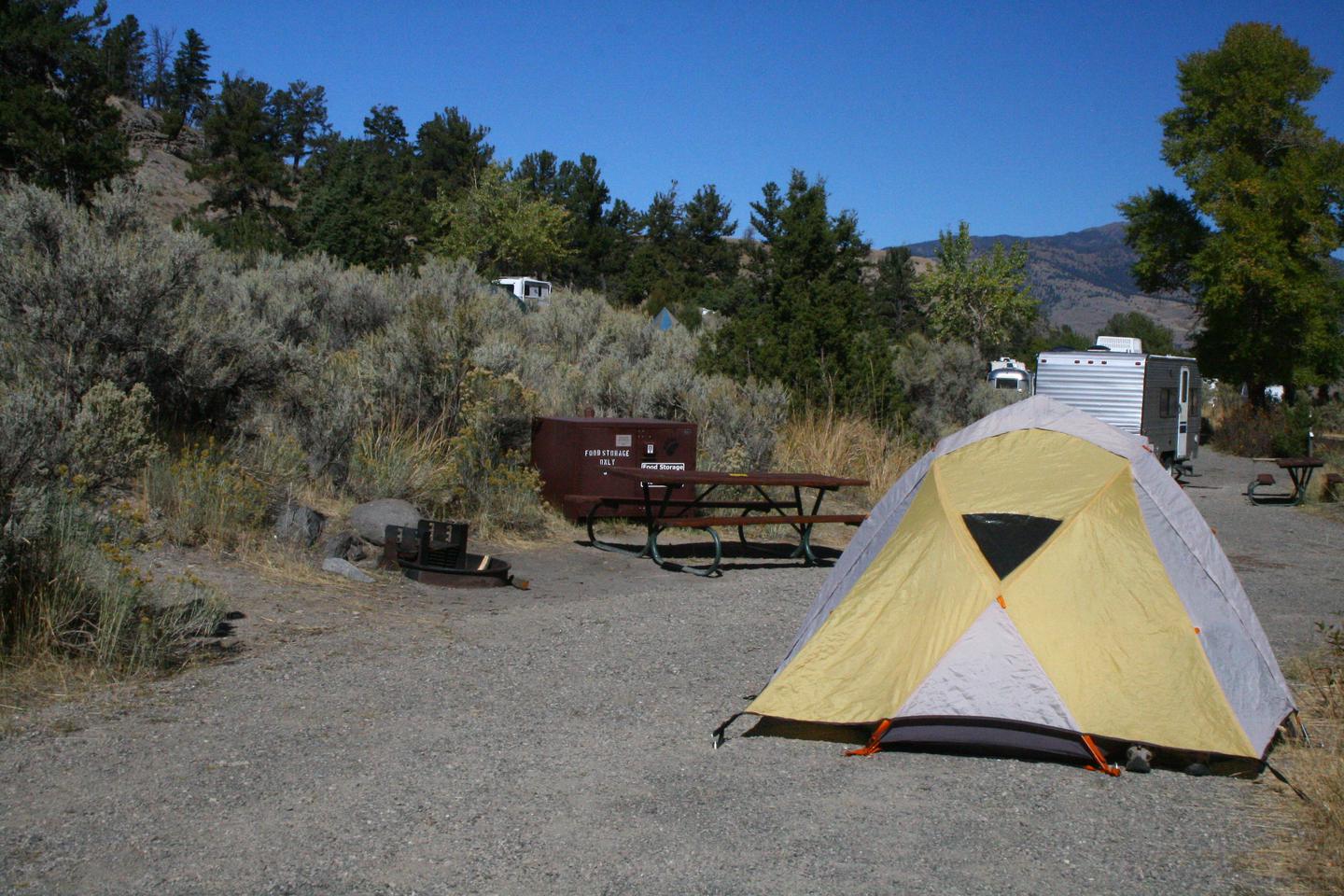 Mammoth Hot Springs Campground Site 3Mammoth Campground site #3