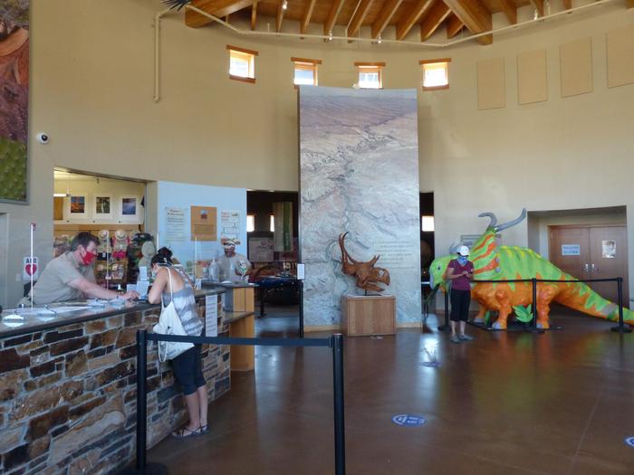 Escalante Interagency Visitor Center InteriorExplore around inside the visitor center. Say hi to Herbie the diabloceratops, and the mold of the skull found nearby he was based on. Rangers are there to help.