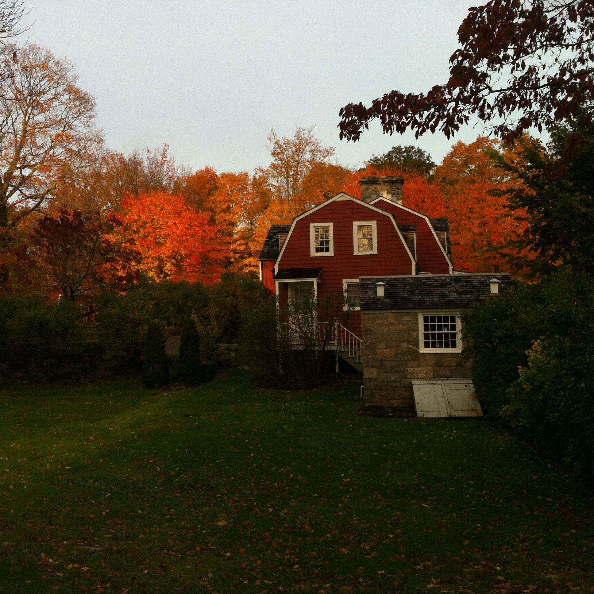 The Burlingham House Visitor Center in Fall