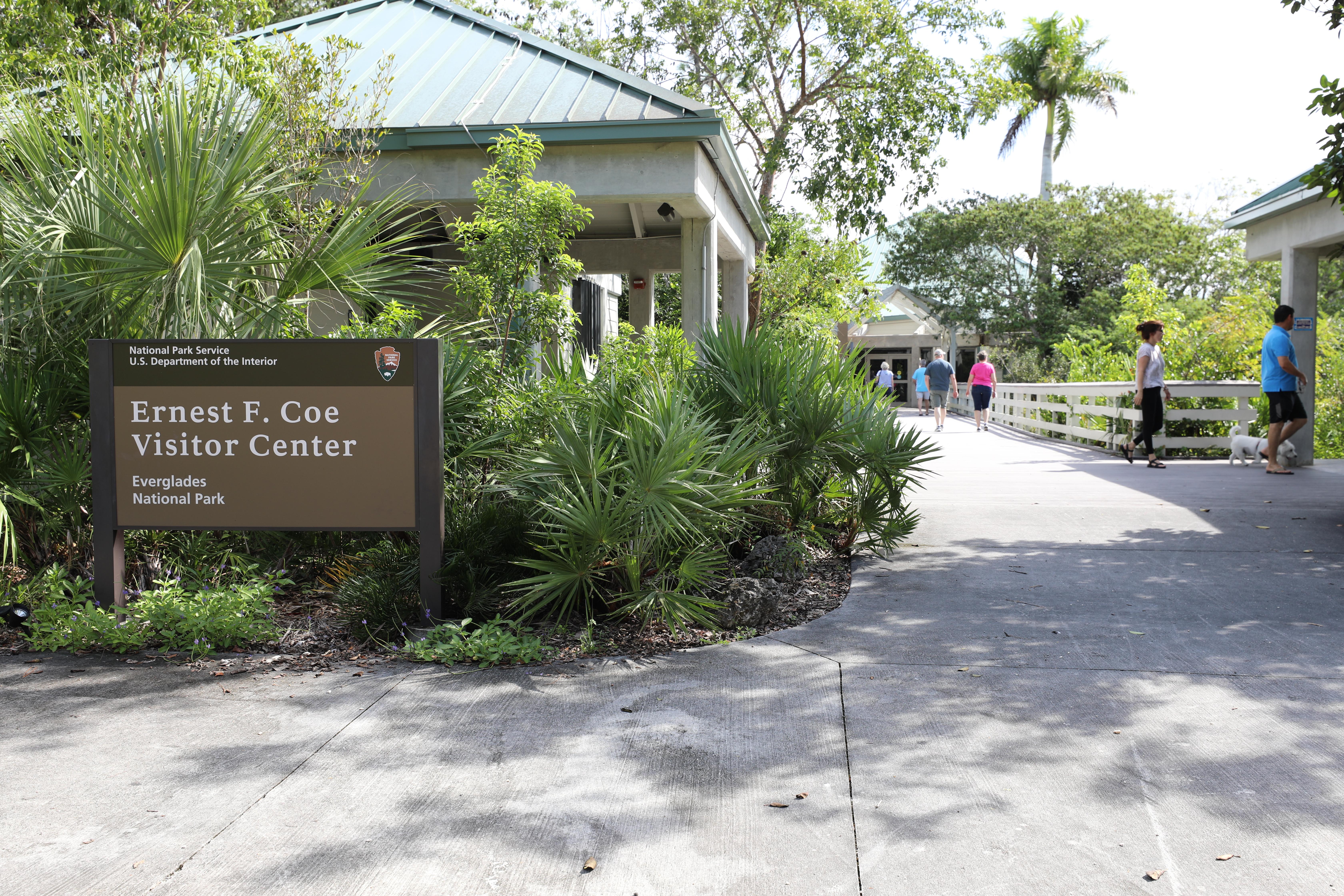 Ernest Coe Visitor Center Sign