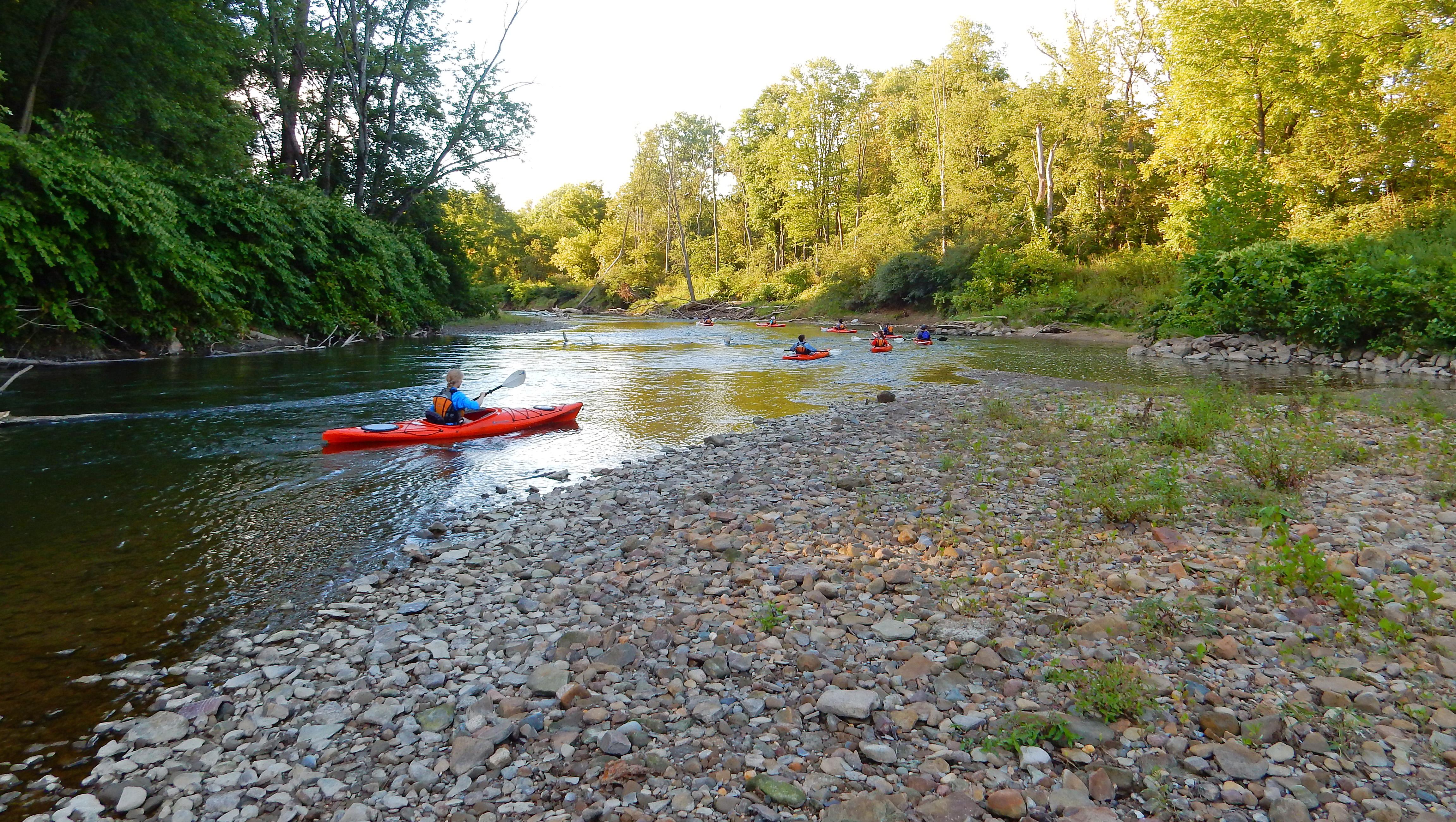 Kayakers on the Cuyahoga River
