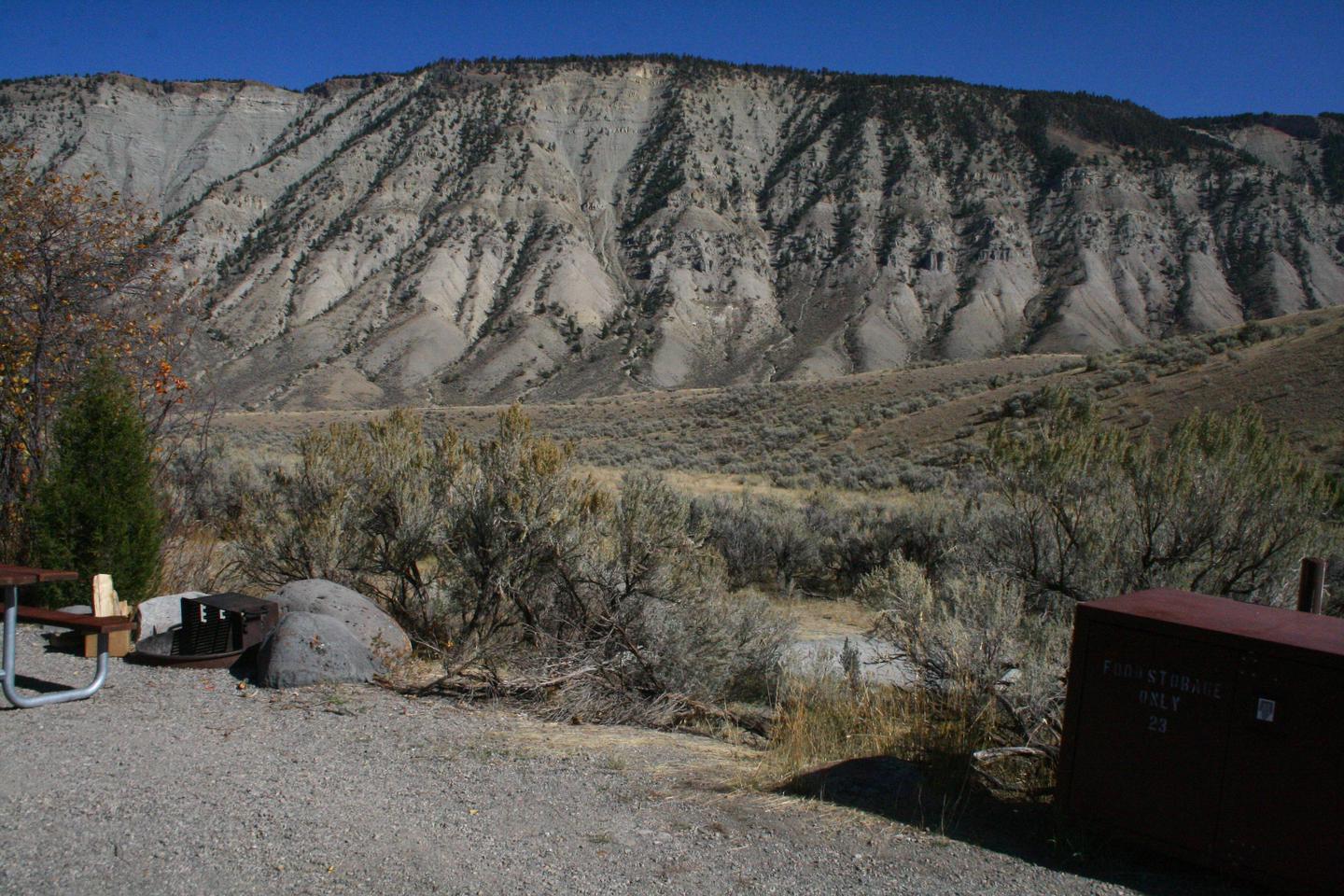Mammoth Hot Springs Campground Site 23Mammoth Campsite #23