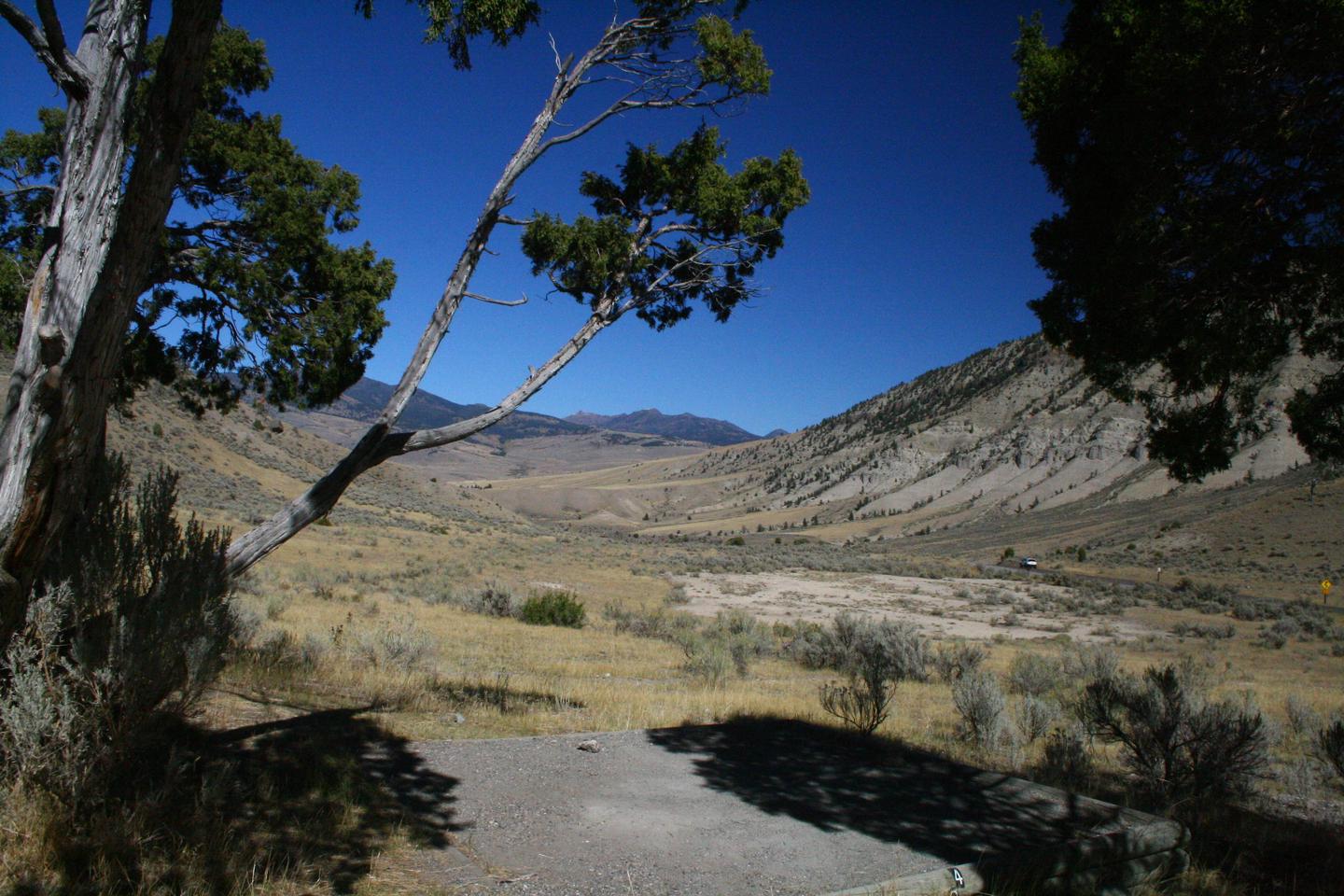 Mammoth Hot Springs Campground Site 34Mammoth Campsite #34, looking northward