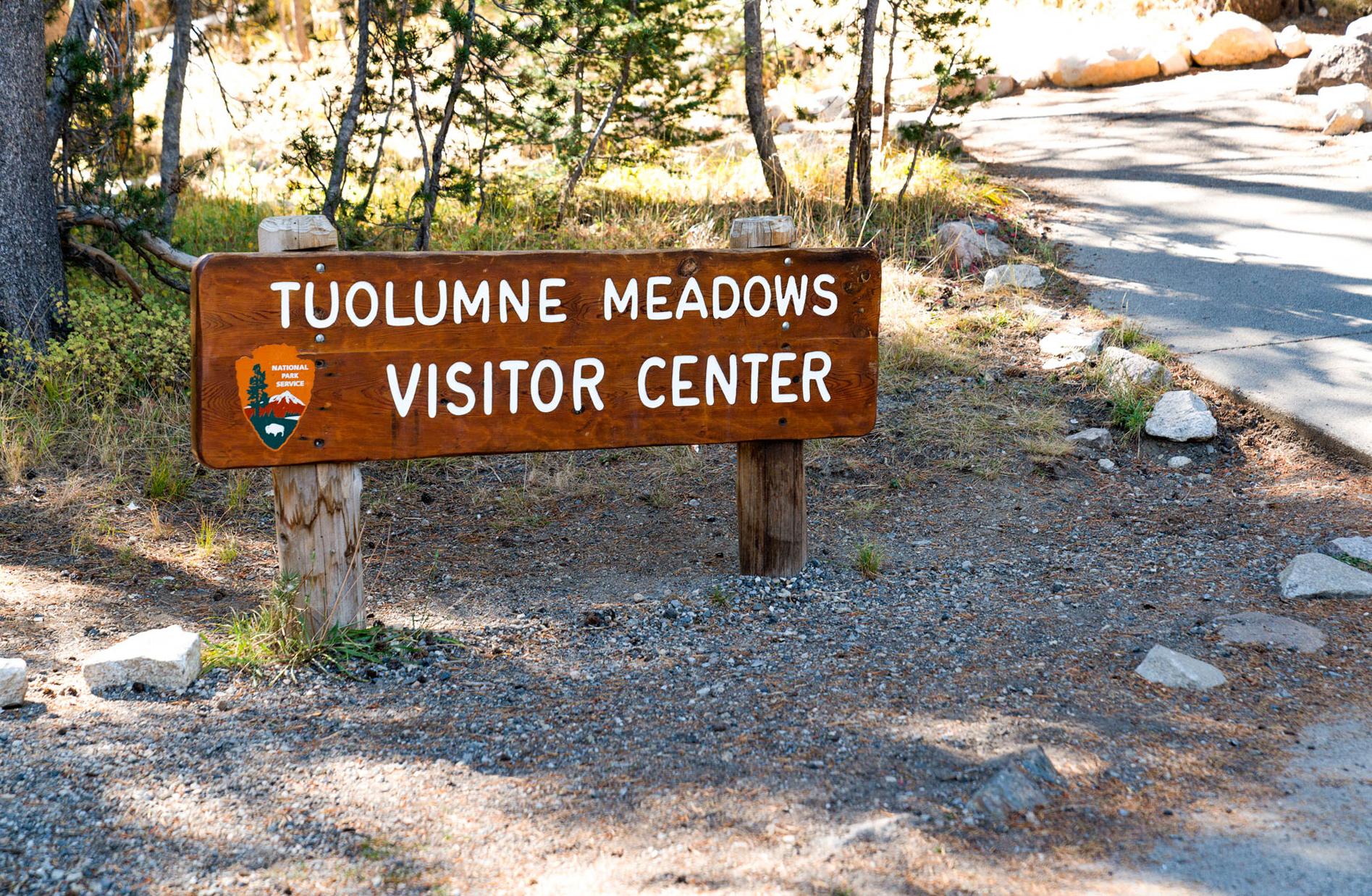Tuolumne Meadows Visitor Center Sign