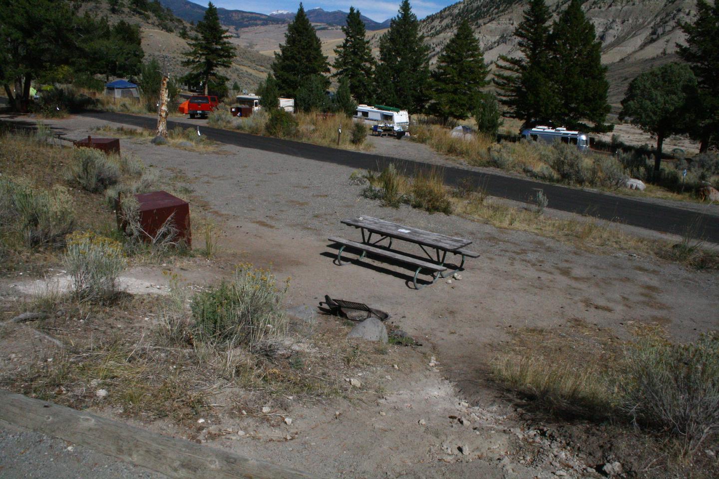 Mammoth Hot Springs Campground Site 74Mammoth Campsite #74, looking north