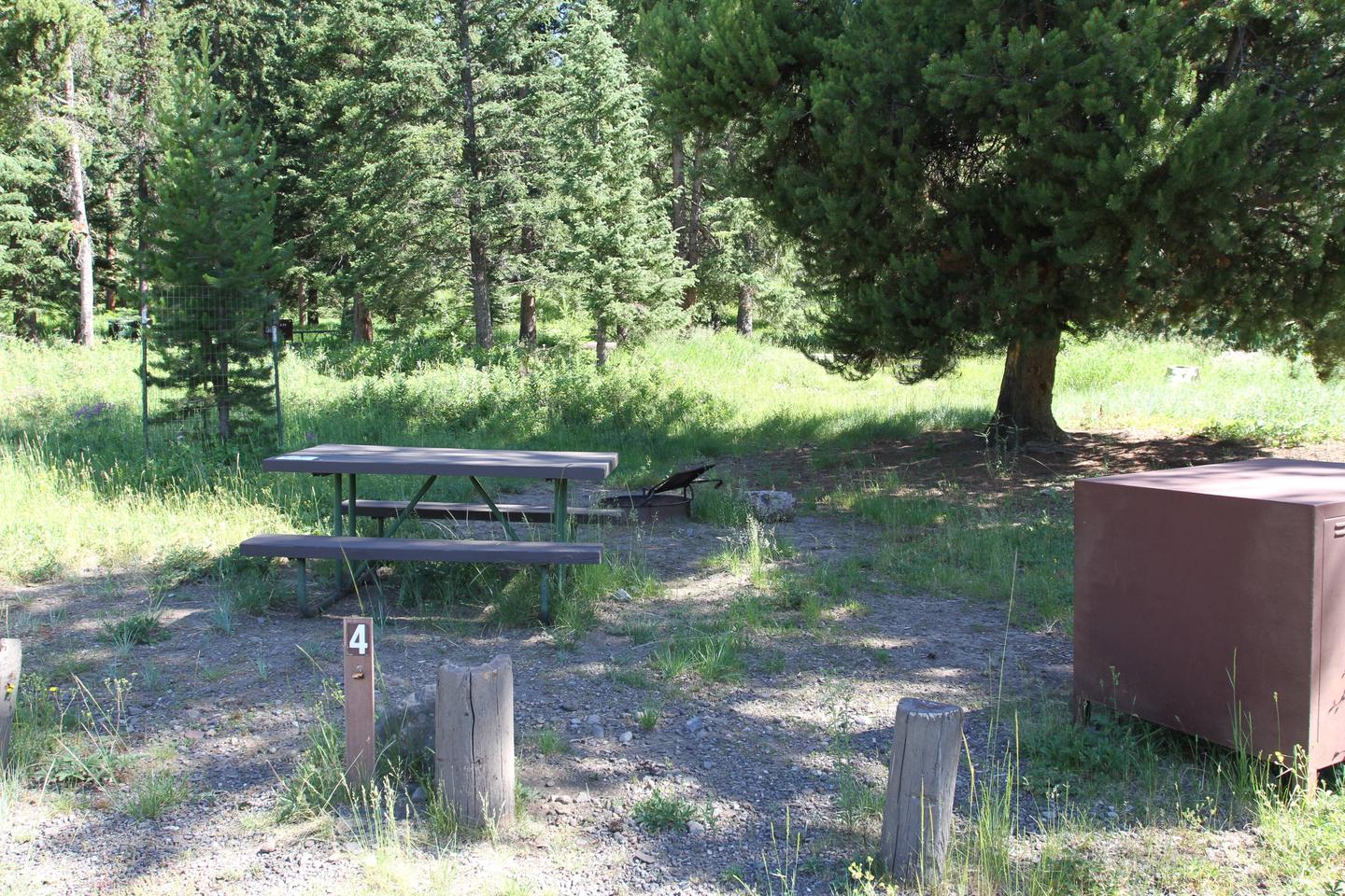 Pebble Creek Campground Site #4..Pebble Creek Campground Site #4