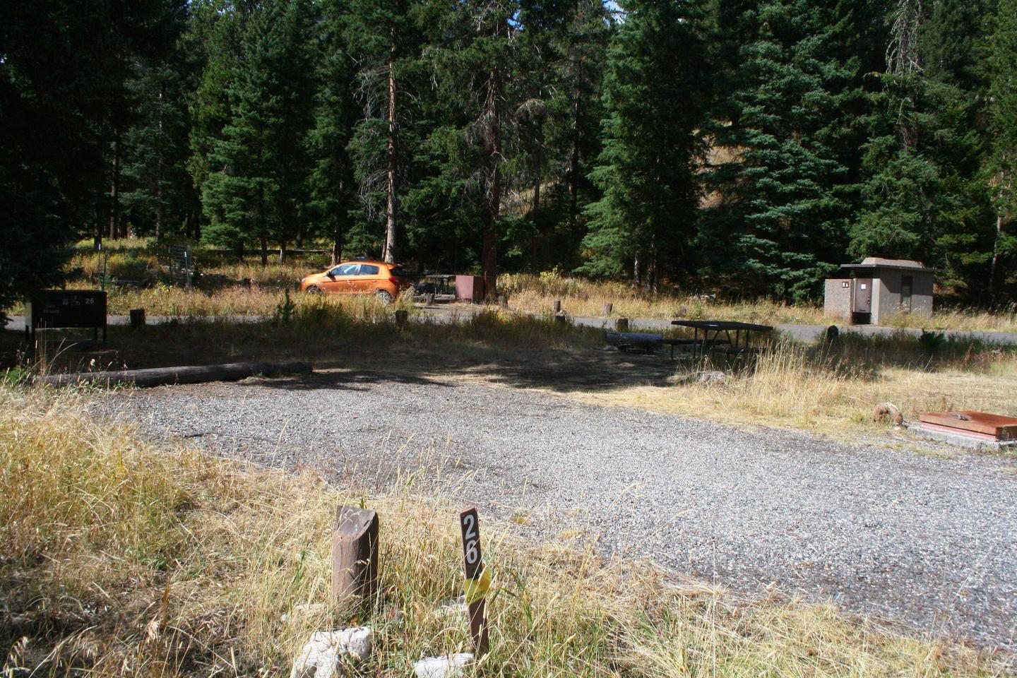 Pebble Creek Campground Site #26.Pebble Creek Campground Site #26