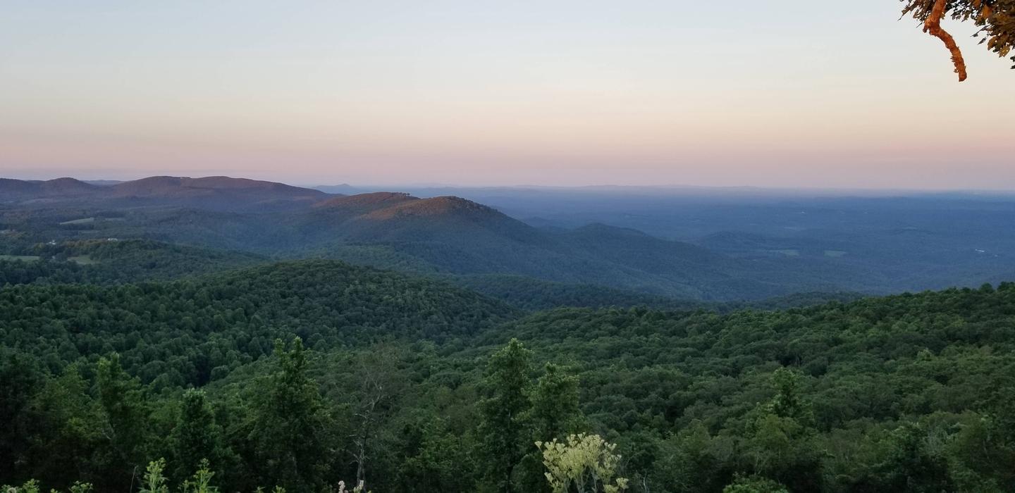 View from The Saddle overlook.The Saddle Overlook is just a short drive from the campground, offering impressive views and outstanding sunsets.
