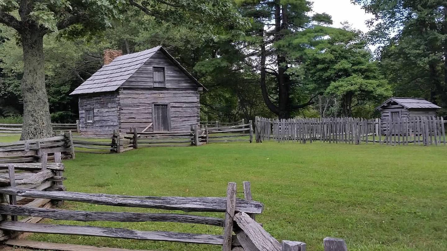 The Puckett Cabin on Groundhog Mountain.The Puckett Cabin on Groundhog Mountain is about 20 miles from the campground and accessible from the Parkway.  It stands in tribute of midwife Orlean Hawks Puckett who, beginning in her 50's, delivered over 1000 babies.