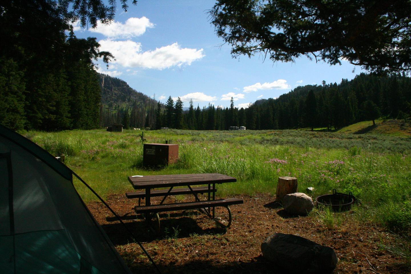 Slough Creek Campground site #8..Slough Creek Campground site #8