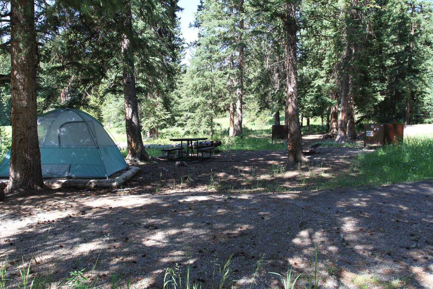Pebble Creek Campground site #11.Pebble Creek Campground site #11