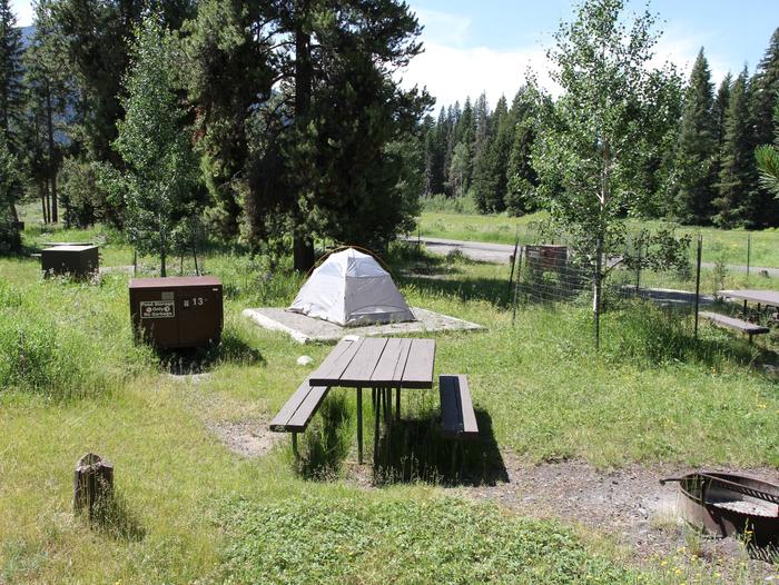 Pebble Creek Campground site #13