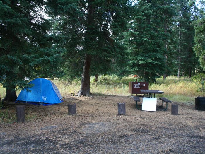 Pebble Creek Campground site #19