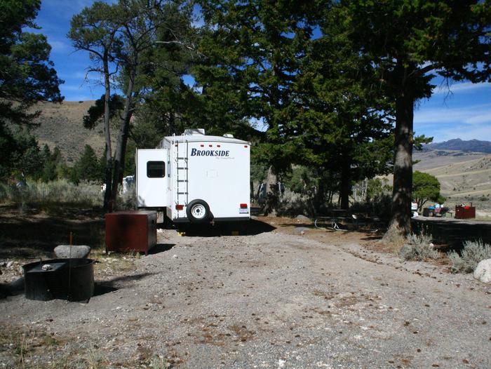 Mammoth Hot Springs Campground Site 30Mammoth Hot Springs Campground Site 30, looking north