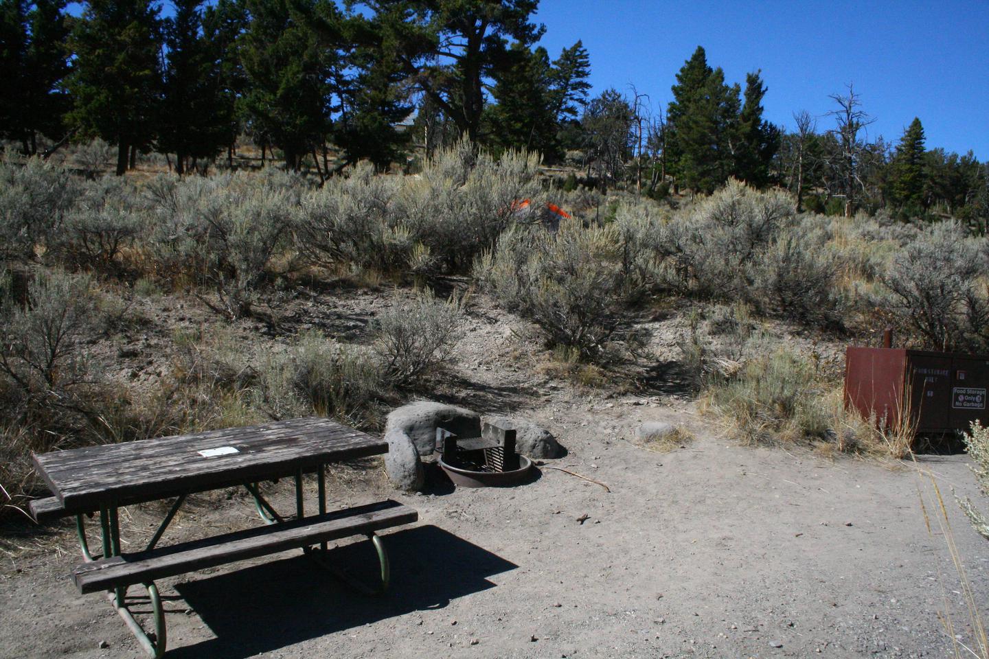 Mammoth Hot Springs Campground Site 68.Mammoth Hot Springs Campground Site 68