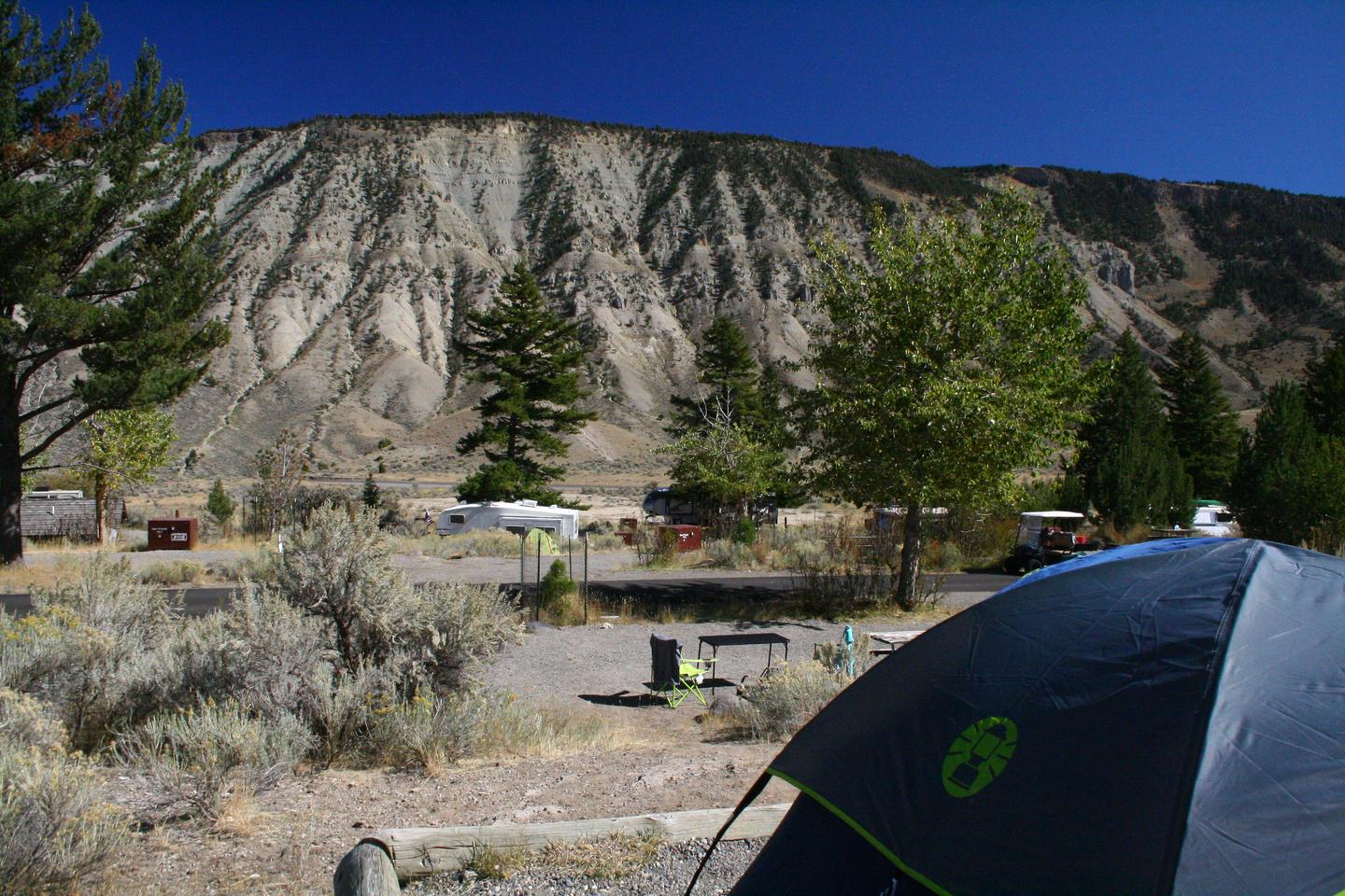 View from Mammoth Hot Springs Campground Site 84View east from Mammoth Hot Springs Campground Site 82