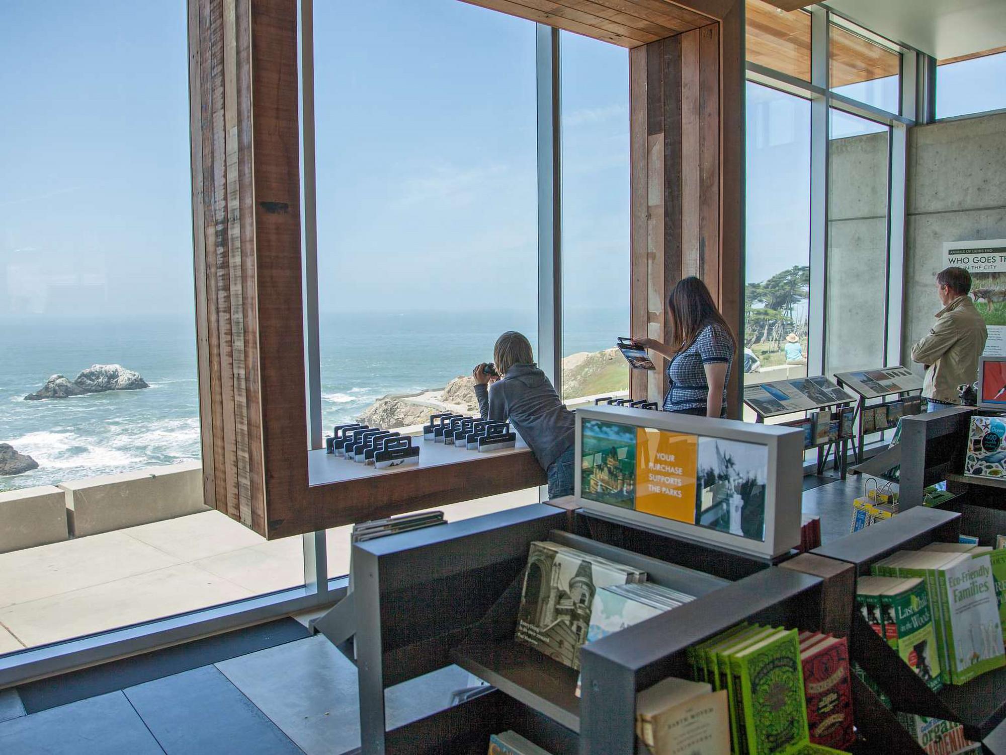 Inside the Lands End Lookout Visitor Center