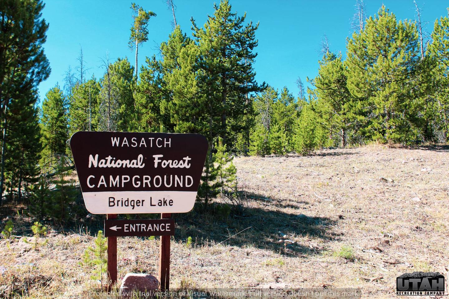 Bridger Lake Campground entrance sign