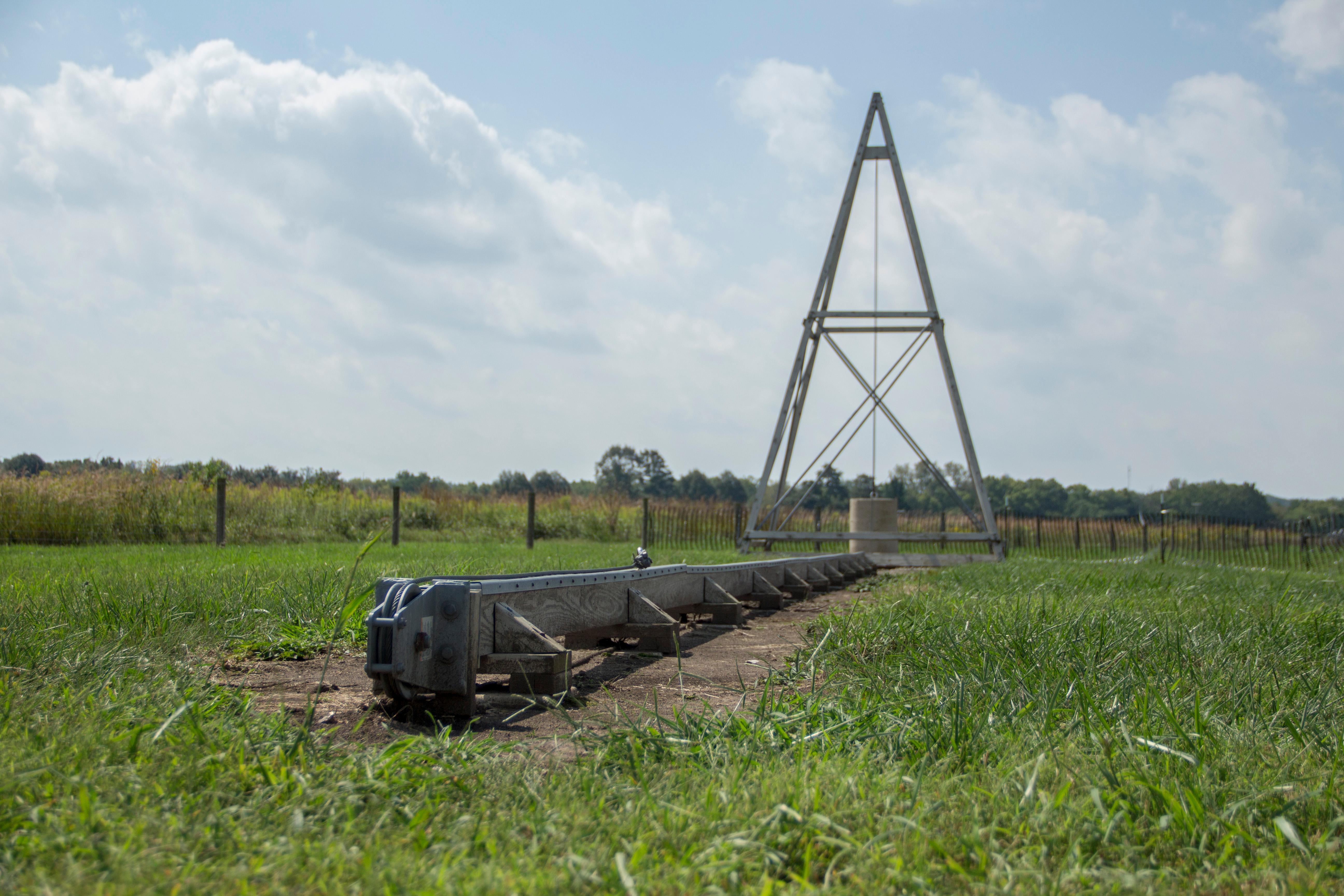 Huffman Prairie Flying Field replica catapault