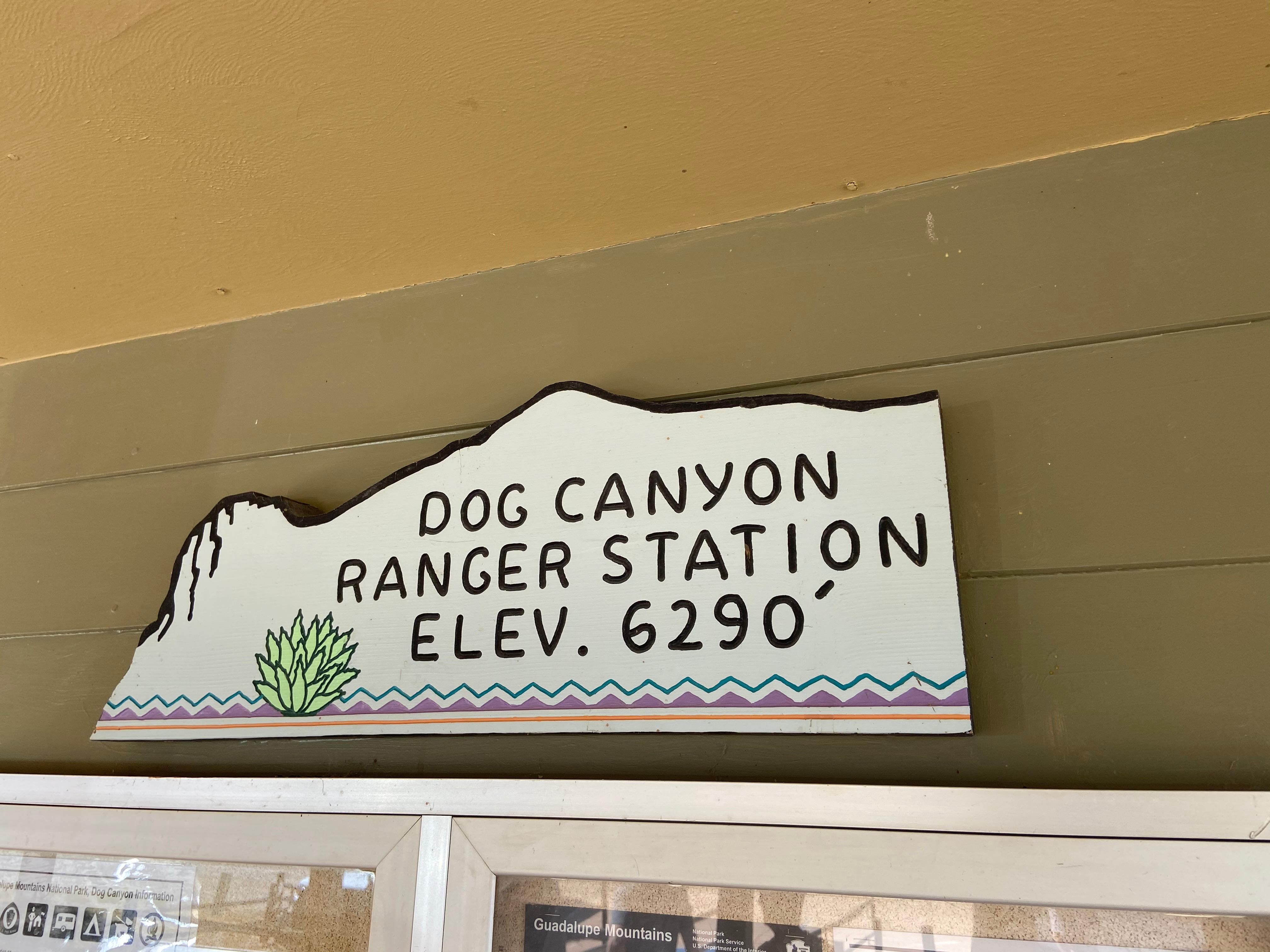Dog Canyon Ranger Station SIgn
