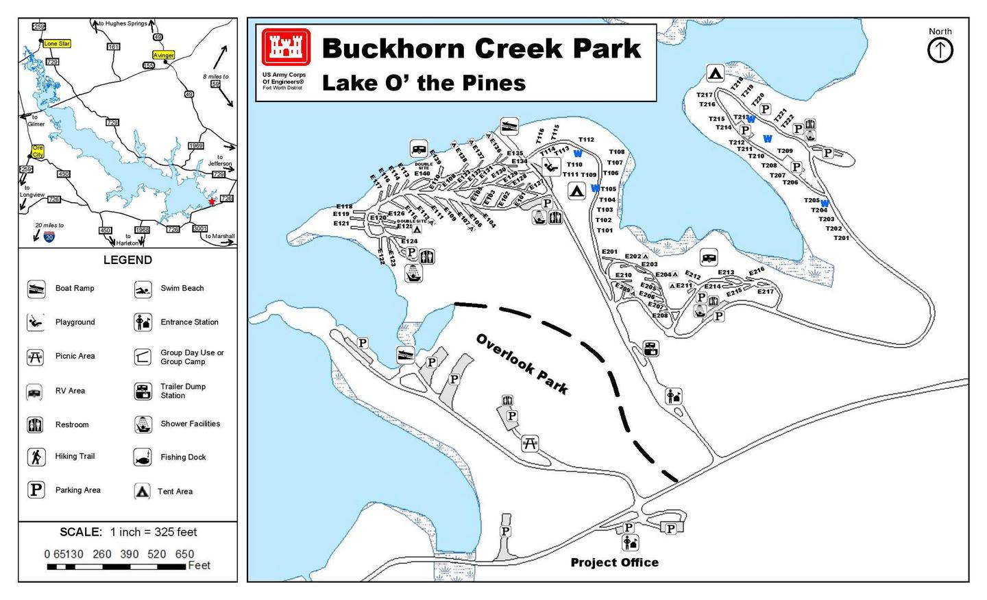 Buckhorn State Park Map Buckhorn Creek, Lake O' The Pines - Recreation.gov