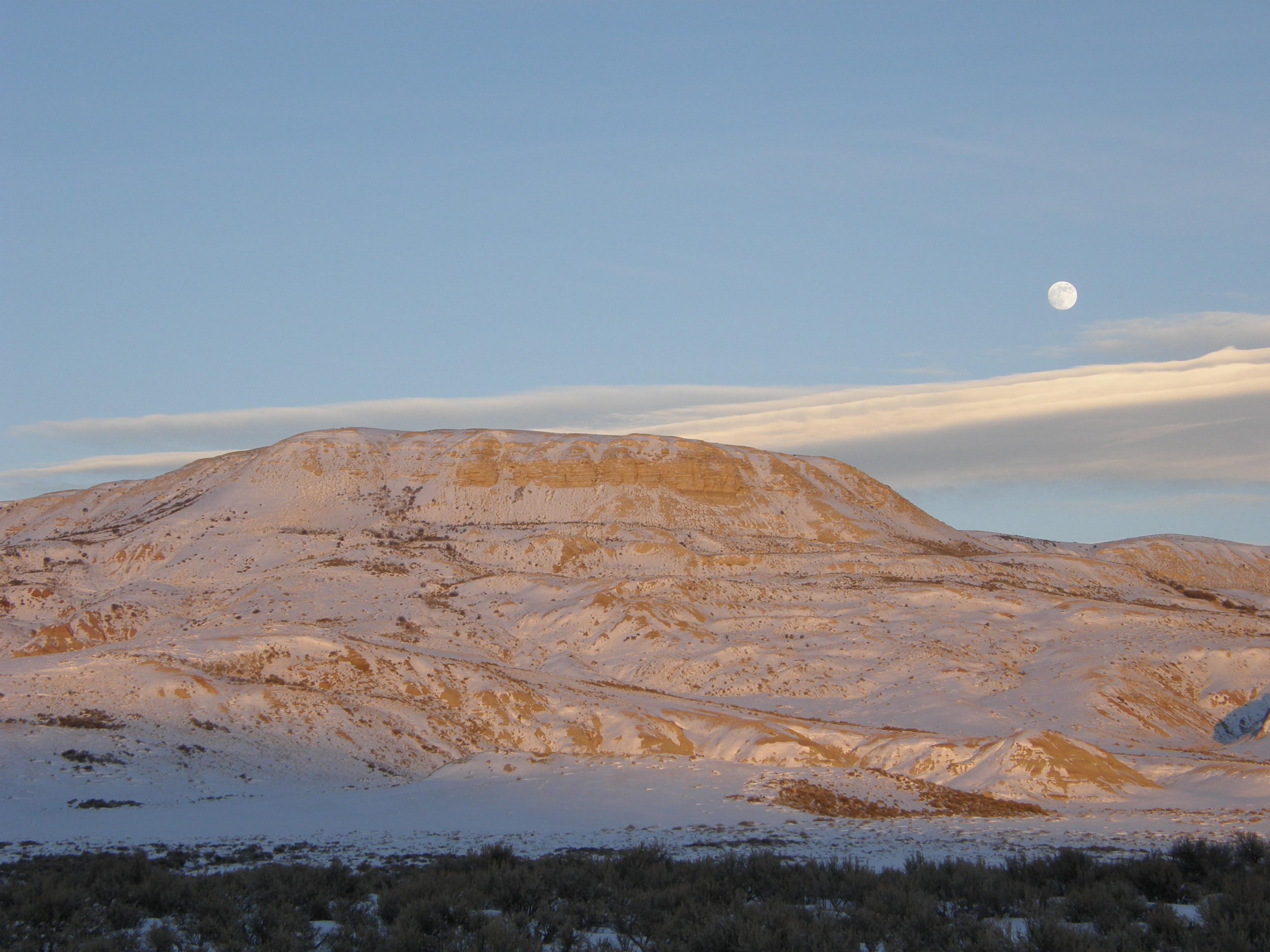 Moonrise Over Fossil Butte