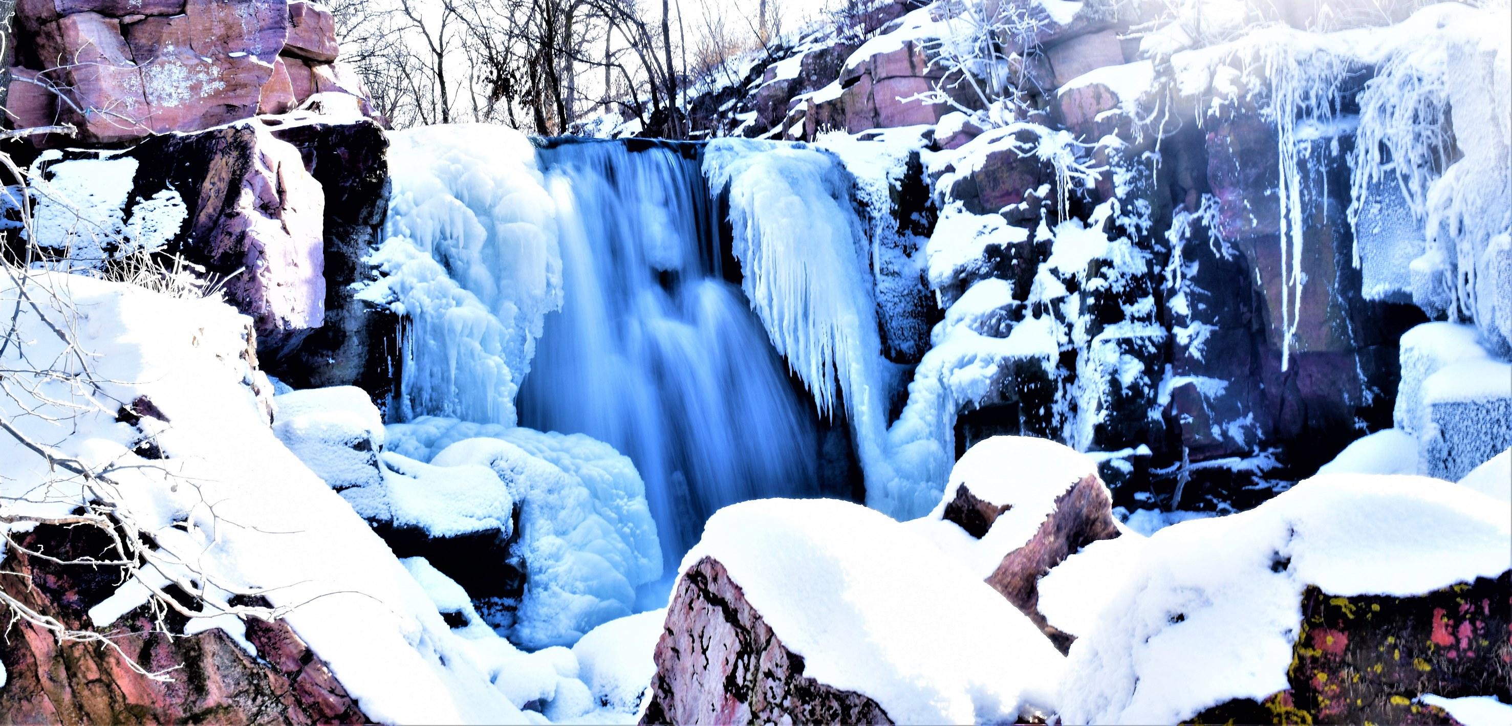 Winnewissa Falls in Winter