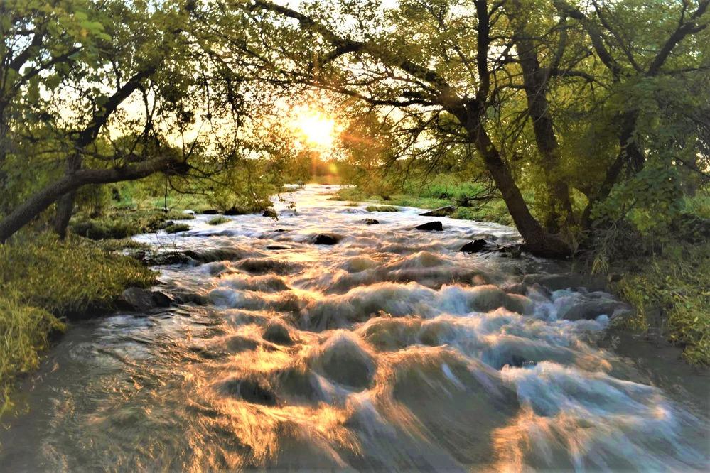 Sunrise over Pipestone Creek