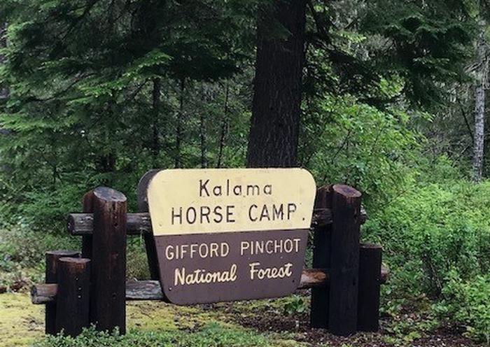 Kalama Horse Camp Gifford PinchotFS sign, Kalama Horse Camp Gifford Pinchot