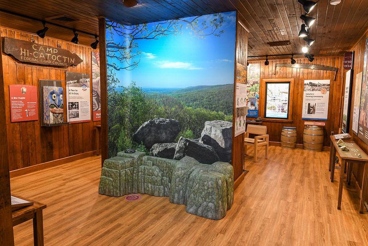 Exhibit Inside Visitor CenterInside the visitor center there is a small exhibit that shows the area's history and resources.