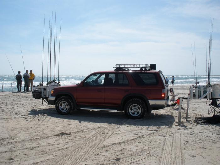4Runner SUV on beach4Runner SUV parked on beach