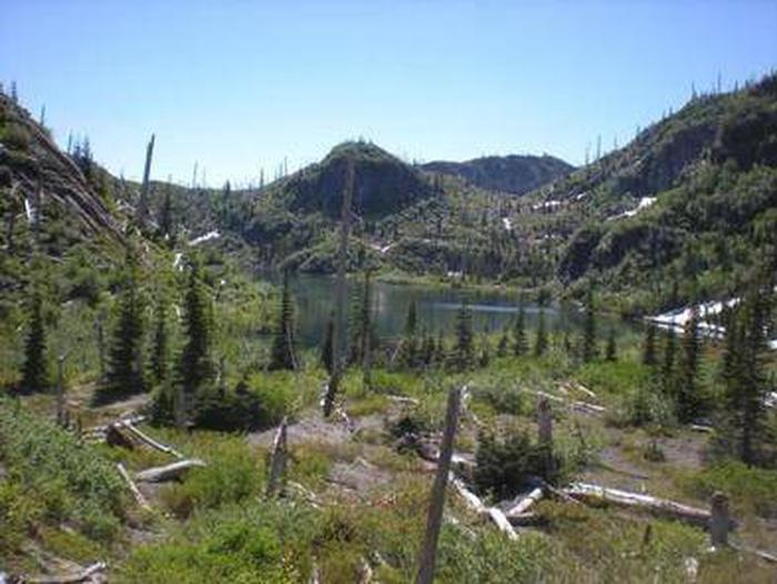 Mount Margaret Lake in mountains