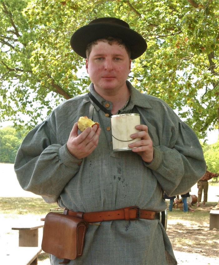 Common soldierA living history volunteer participates in demonstrations for park visitors