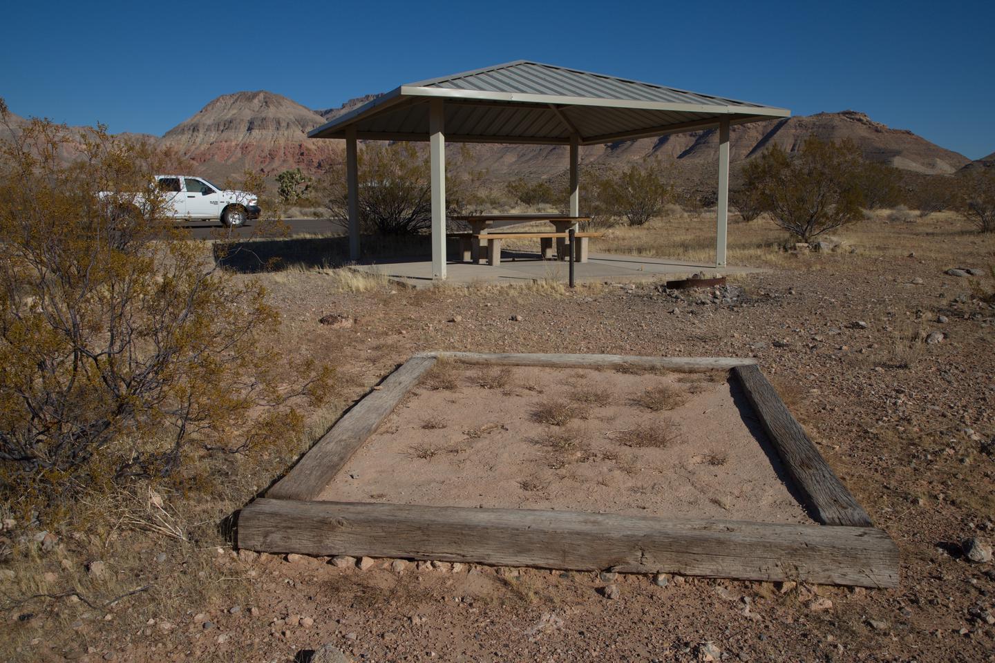 Site 25 showing tent pad