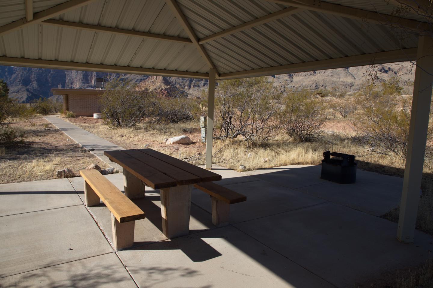 Site 70 highlighting the paved fire pit