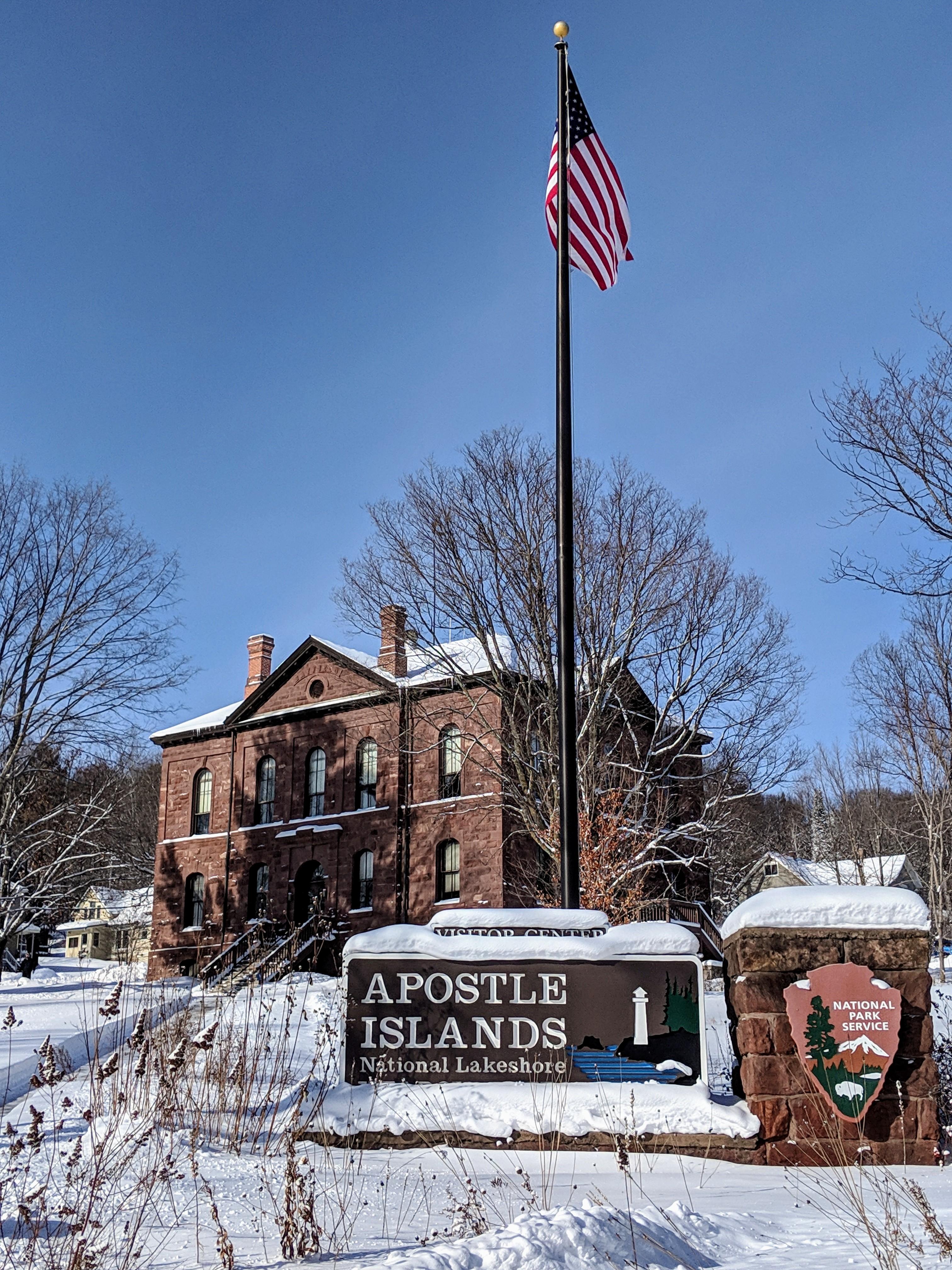 Bayfield Visitor Center in Winter