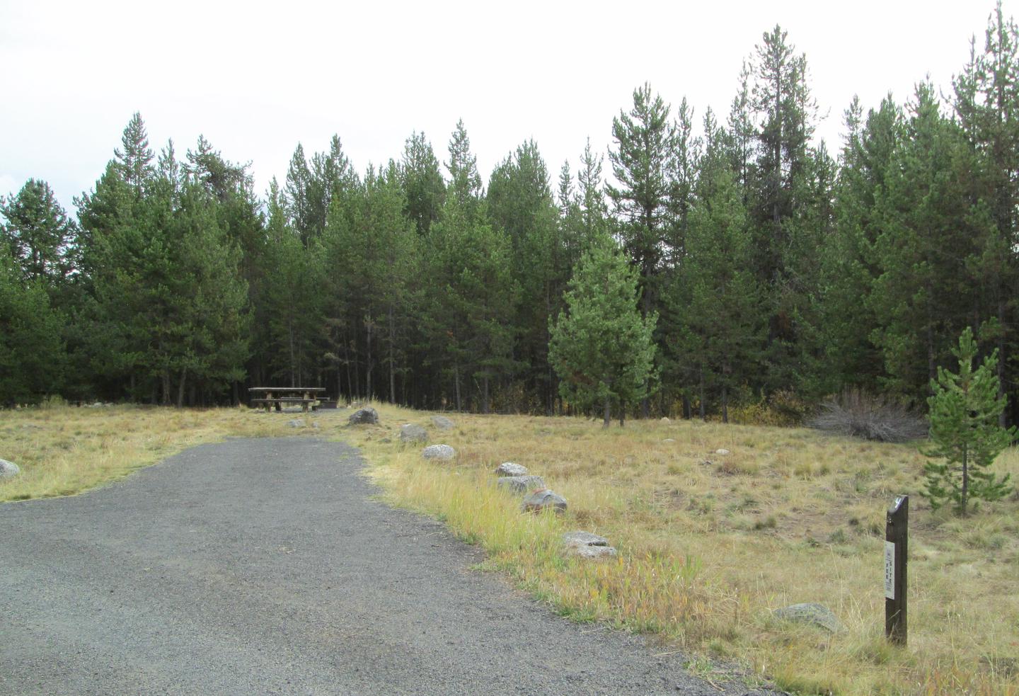 camp site parking area and entrance signNFJD Campground site #4