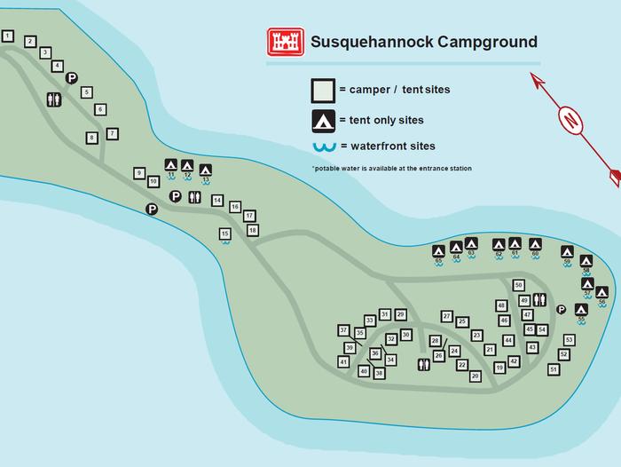 SQ mapSusquehannock campground map