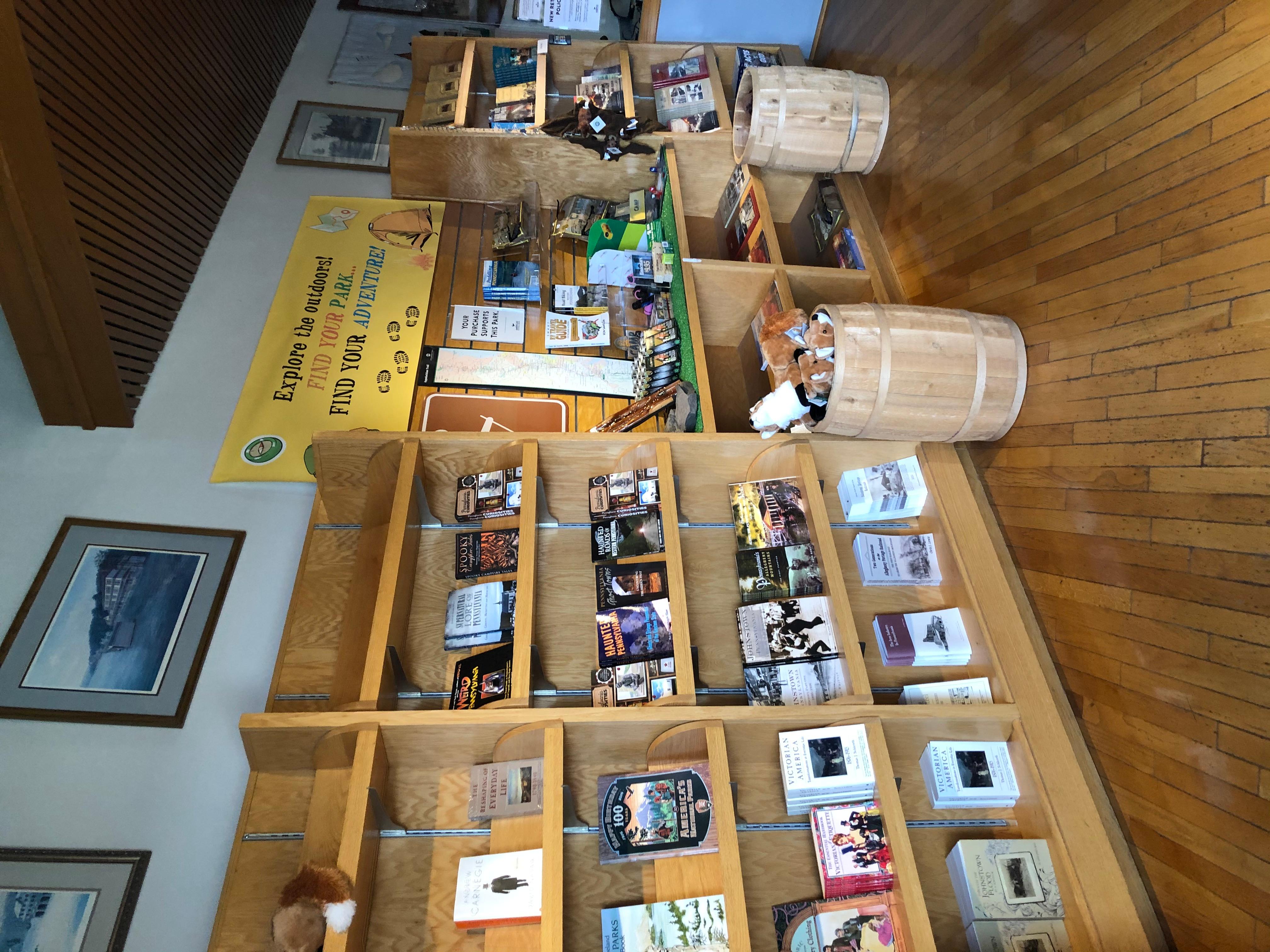 The Visitor Center bookstore has many items available for purchase.