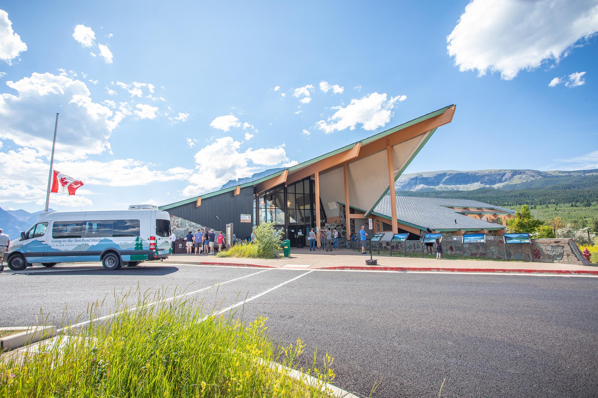 St. Mary Visitor Center in the Summer