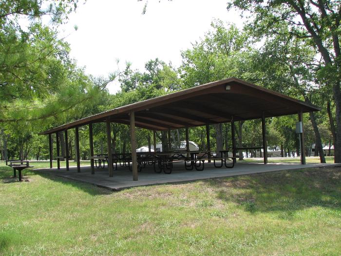 Blue Bill ShelterCovered picnic shelter with lights and electricity.