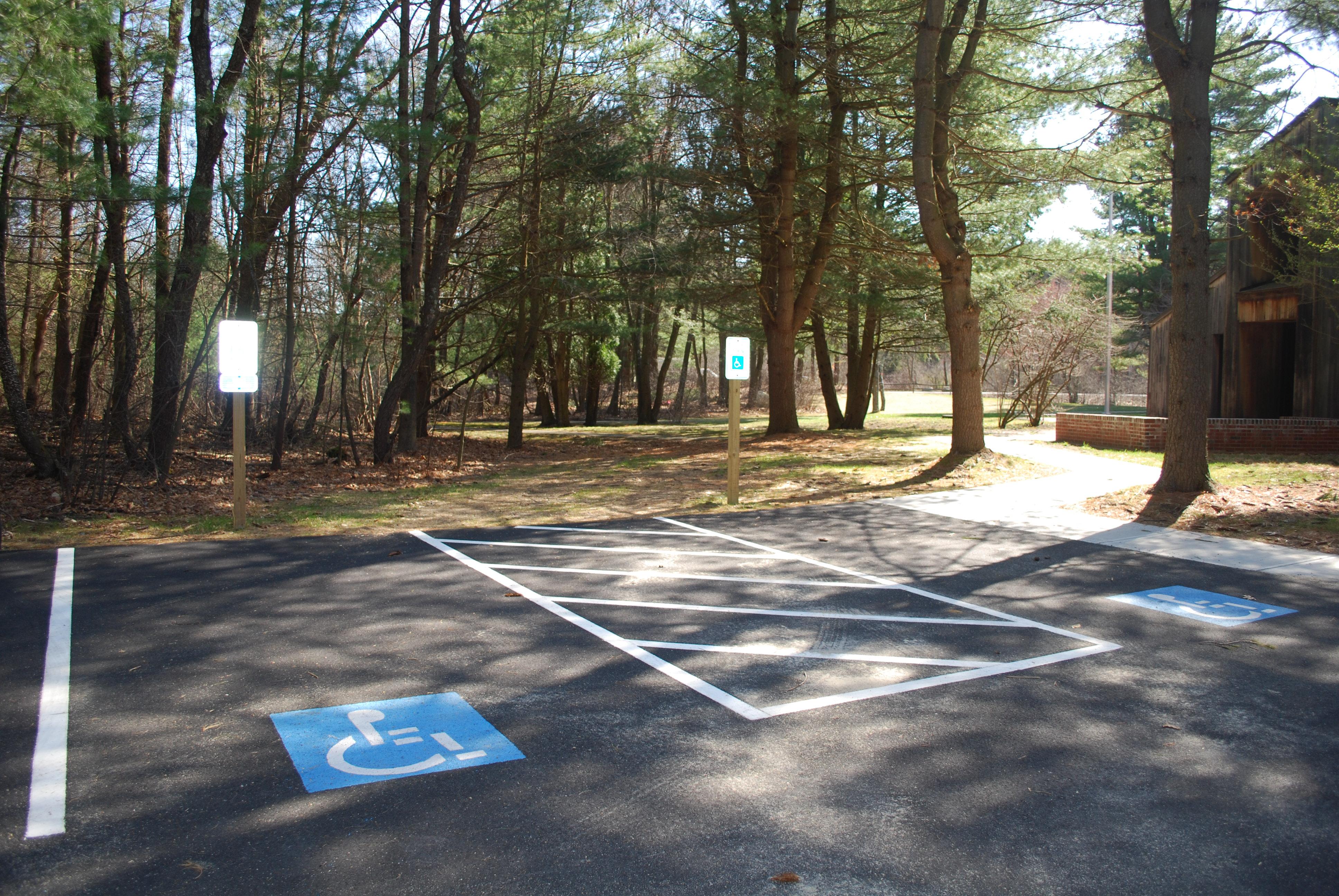 Accessible Parking Behind Minute Man Visitor Center