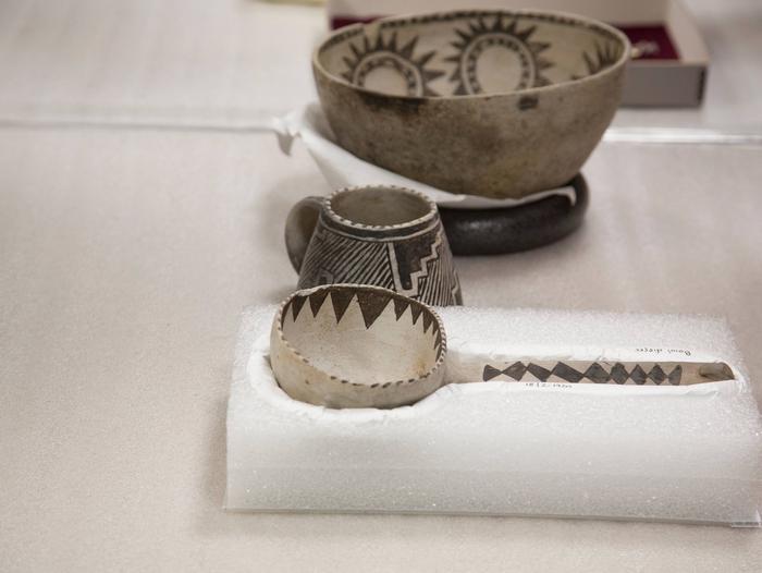 Archaeology collections.Ceramic artifacts housed in the museum's collections.